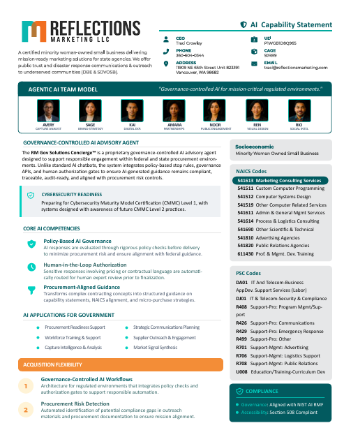 AI Capability Statement Screenshot